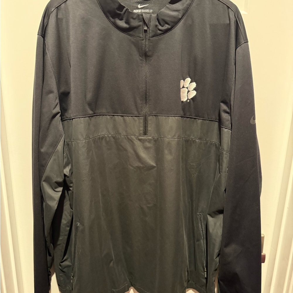 Clemson Nike Black Half-Zip Jacket